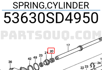 Honda 53630SD4950 SPRING,CYLINDER