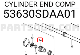 Honda 53630SDAA01 CYLINDER END COMP