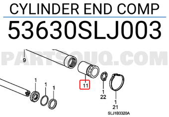 Honda 53630SLJ003 CYLINDER END COMP