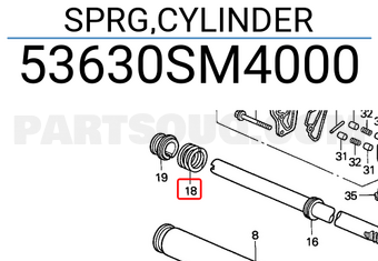 Honda 53630SM4000 SPRG,CYLINDER