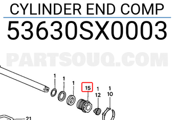 Honda 53630SX0003 CYLINDER END COMP