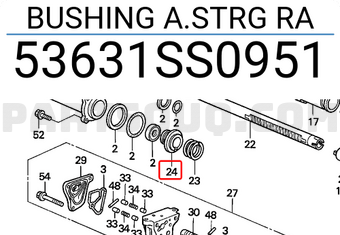 Honda 53631SS0951 BUSHING A.STRG RA