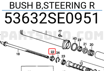 Honda 53632SE0951 BUSH B,STEERING R