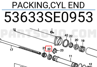 Honda 53633SE0953 PACKING,CYL END