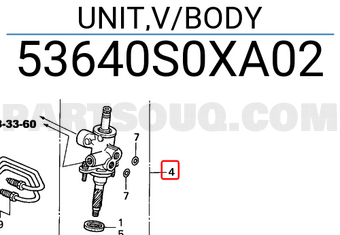 Honda 53640S0XA02 UNIT,V/BODY