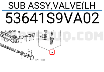 Honda 53641S9VA02 SUB ASSY,VALVE(LH