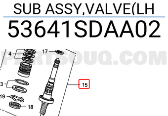 Honda 53641SDAA02 SUB ASSY,VALVE(LH