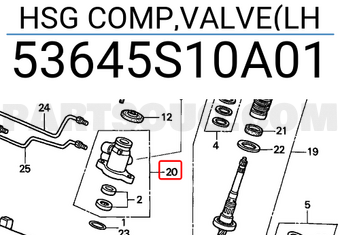 Honda 53645S10A01 HSG COMP,VALVE(LH