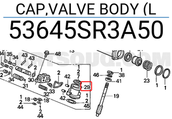 Honda 53645SR3A50 CAP,VALVE BODY (L