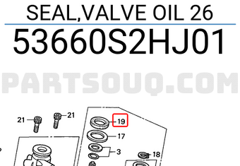 Honda 53660S2HJ01 SEAL,VALVE OIL 26