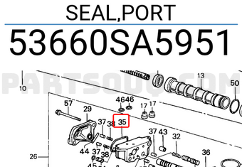 Honda 53660SA5951 SEAL,PORT