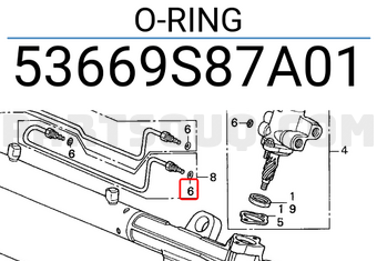Honda 53669S87A01 O-RING