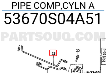 Honda 53670S04A51 PIPE COMP,CYLN A