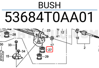 Honda 53684T0AA01 BUSH