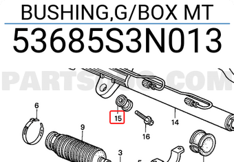Honda 53685S3N013 BUSHING,G/BOX MT