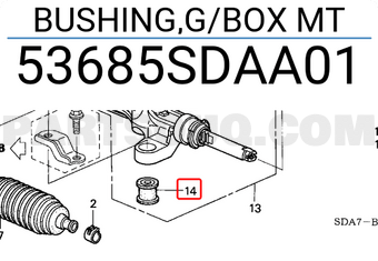 Honda 53685SDAA01 BUSHING,G/BOX MT