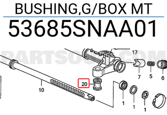 Honda 53685SNAA01 BUSHING,G/BOX MT