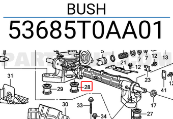 Honda 53685T0AA01 BUSH