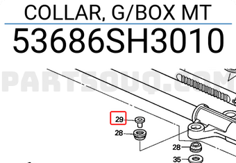 Honda 53686SH3010 COLLAR, G/BOX MT