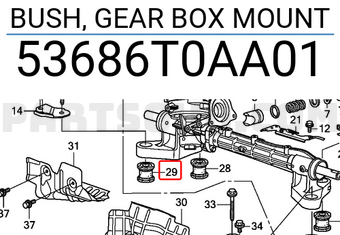 Honda 53686T0AA01 BUSH, GEAR BOX MOUNT