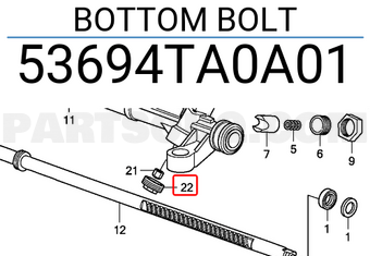 Honda 53694TA0A01 BOTTOM BOLT