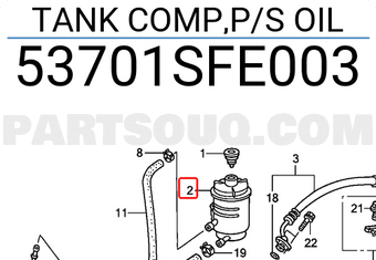 Honda 53701SFE003 TANK COMP,P/S OIL