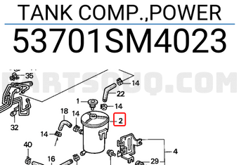 Honda 53701SM4023 TANK COMP.,POWER