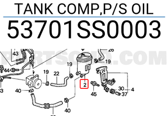 Honda 53701SS0003 TANK COMP,P/S OIL