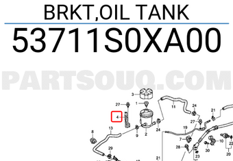 Honda 53711S0XA00 BRKT,OIL TANK
