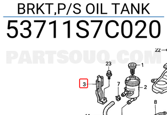 Honda 53711S7C020 BRKT,P/S OIL TANK