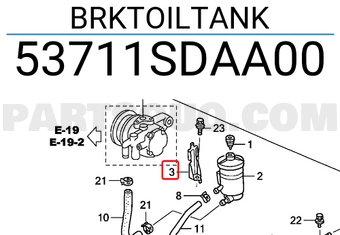 Honda 53711SDAA00 BRKTOILTANK