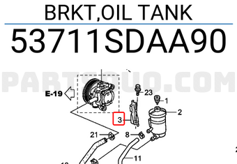 Honda 53711SDAA90 BRKT,OIL TANK