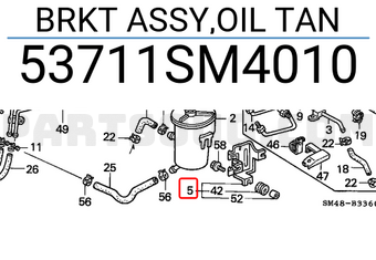 Honda 53711SM4010 BRKT ASSY,OIL TAN