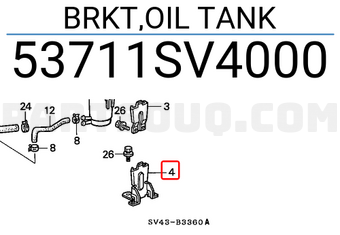 Honda 53711SV4000 BRKT,OIL TANK