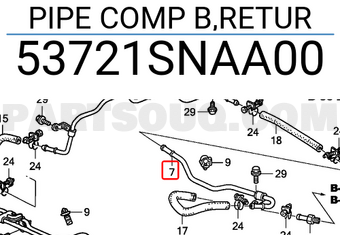 Honda 53721SNAA00 PIPE COMP B,RETUR