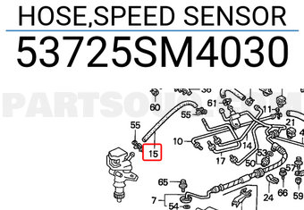 Honda 53725SM4030 HOSE,SPEED SENSOR