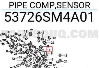 Honda 53726SM4A01 PIPE COMP,SENSOR