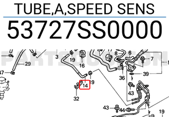 Honda 53727SS0000 TUBE,A,SPEED SENS