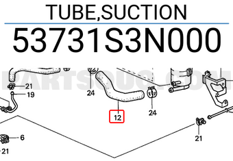 Honda 53731S3N000 TUBE,SUCTION