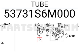 Honda 53731S6M000 TUBE