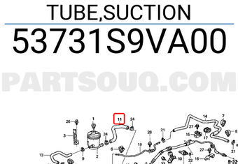 Honda 53731S9VA00 TUBE,SUCTION