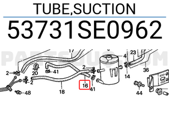 Honda 53731SE0962 TUBE,SUCTION