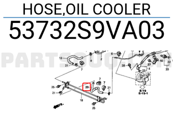 Honda 53732S9VA03 HOSE,OIL COOLER