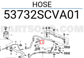 Honda 53732SCVA01 HOSE