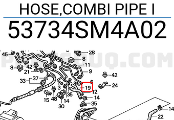Honda 53734SM4A02 HOSE,COMBI PIPE I