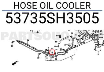 Honda 53735SH3505 HOSE OIL COOLER