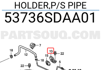 Honda 53736SDAA01 HOLDER,P/S PIPE