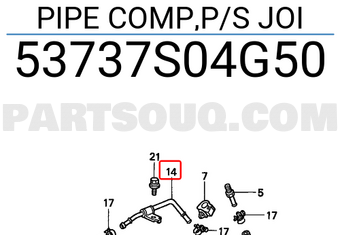 Honda 53737S04G50 PIPE COMP,P/S JOI