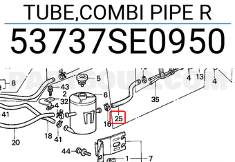 Honda 53737SE0950 TUBE,COMBI PIPE R