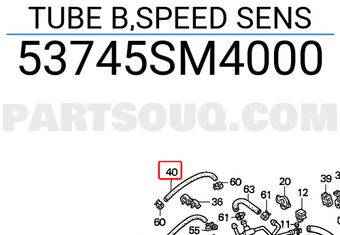 Honda 53745SM4000 TUBE B,SPEED SENS